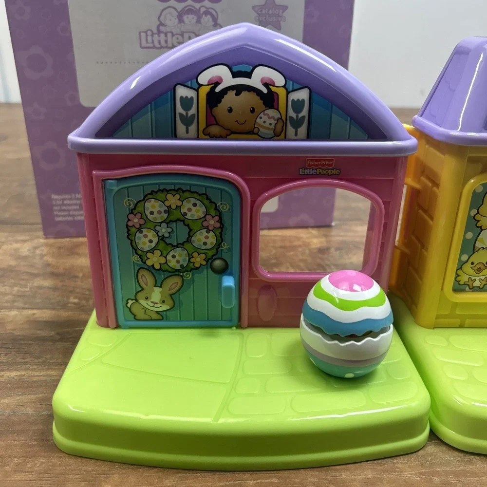 2009 Fisher Price Little People Easter House Surprise Complete & Works! P8224